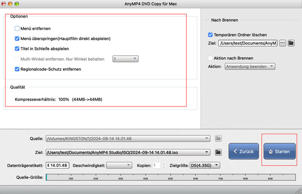 DVD auf Mac kopieren starten