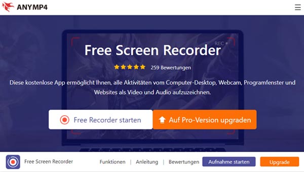 Free Screen Recorder auf Mac öffnen
