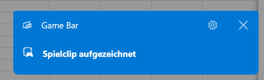 Game Bar Videoaufnahme anzeigen