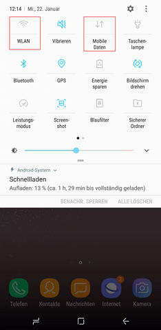 Netzverbindung auf Android deaktivieren