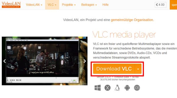 VLC media player installieren