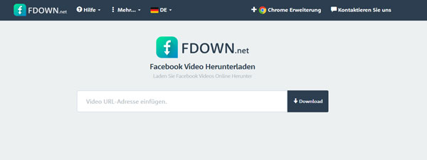 Facebook Reel downloaden mit Fdown.net