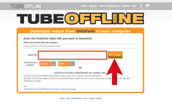 Link einfügen mit TUBEOFFLINE