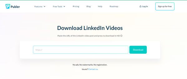 LinkedIn Video herunterladen mit Publer 