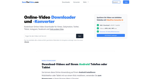 Online Video Downloader und Konverter