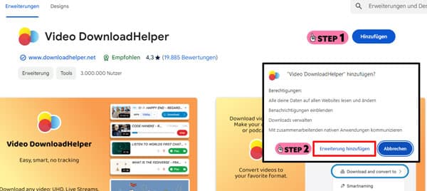 Streamtape Erweiterung für Chrome hinzufügen